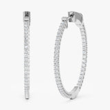 30 mm Inside-Out Natural Diamond Hoops, Kylee