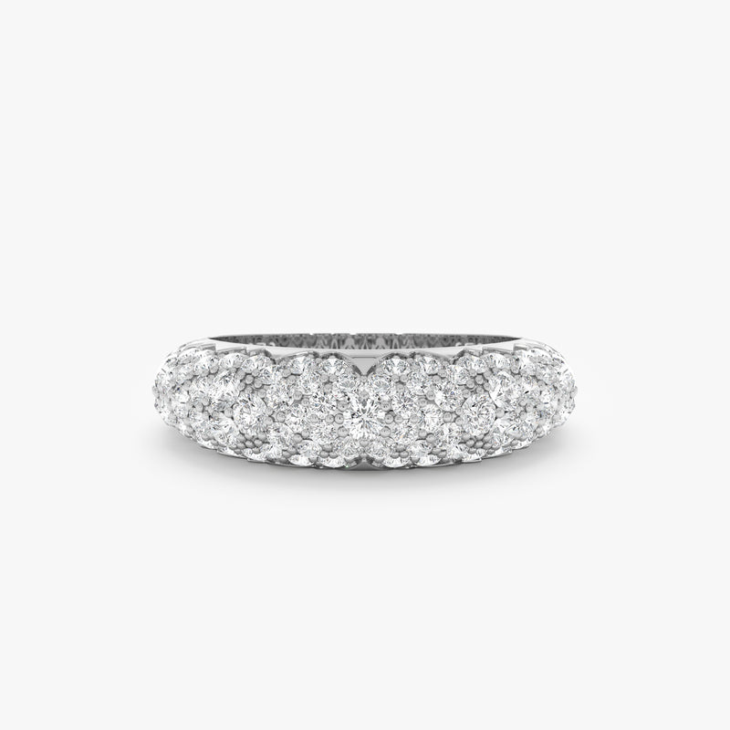 Dome Pavé Lab Grown Diamond Ring, Quilla
