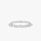 Marquise & Round Diamond Wedding Band, Mirae
