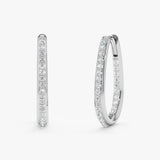 Oval Lab Grown Diamond Hoop,Virella