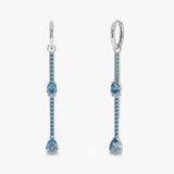 Blue Topaz Drop Earrings, Diantha