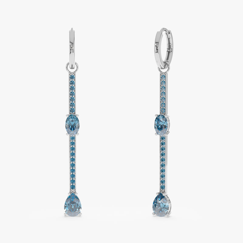 Blue Topaz Drop Earrings, Diantha