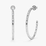 Flush Diamond Hoop Earrings, Ruthie
