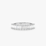 Half Eternity Diamond Band, Baguette Ring, Delphine