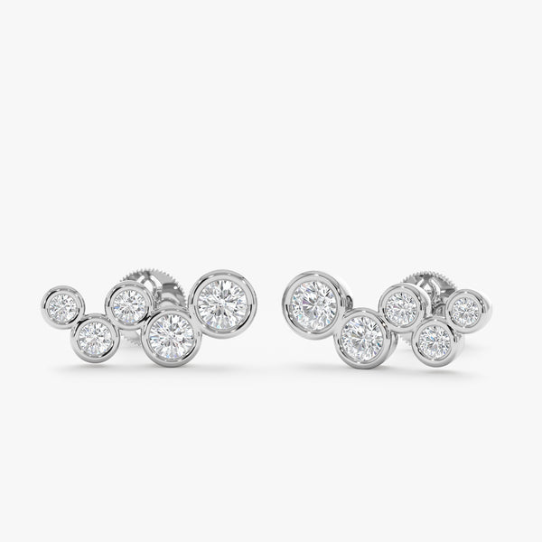 Lab Grown Diamond Cluster Studs, Ariadne