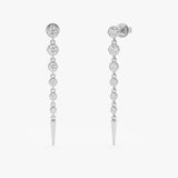 Graduated Lab Grown Diamond Dangle Earrings, Cerelia