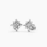 Criss Cross Natural Diamond Studs, Gabrielle