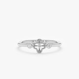 Dainty Diamond Clover Ring, Tova