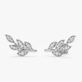 Diamond Leaf Ear Climber, Laurel