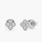 Lab Grown Diamond Clover Stud Earrings, Nyrielle