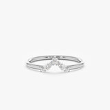 white gold handmade stacking band