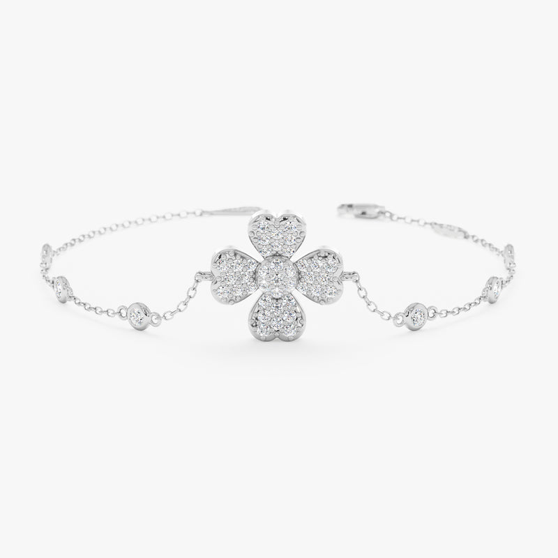 Clover Bracelet, Lab Grown Diamond Clover, Lirael