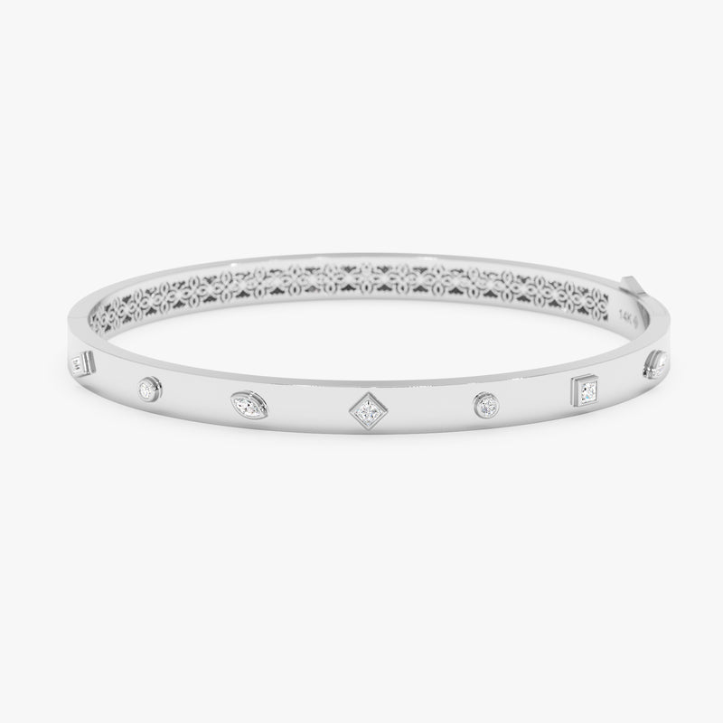 Mix Shape Diamond Bangle, Fiora