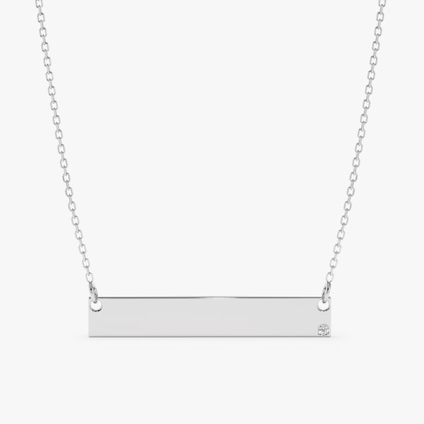 White gold custom necklace