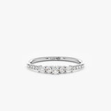 white gold prong set band