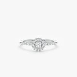 white gold diamond engagement band