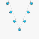 Turquoise Station Necklace, Evolet