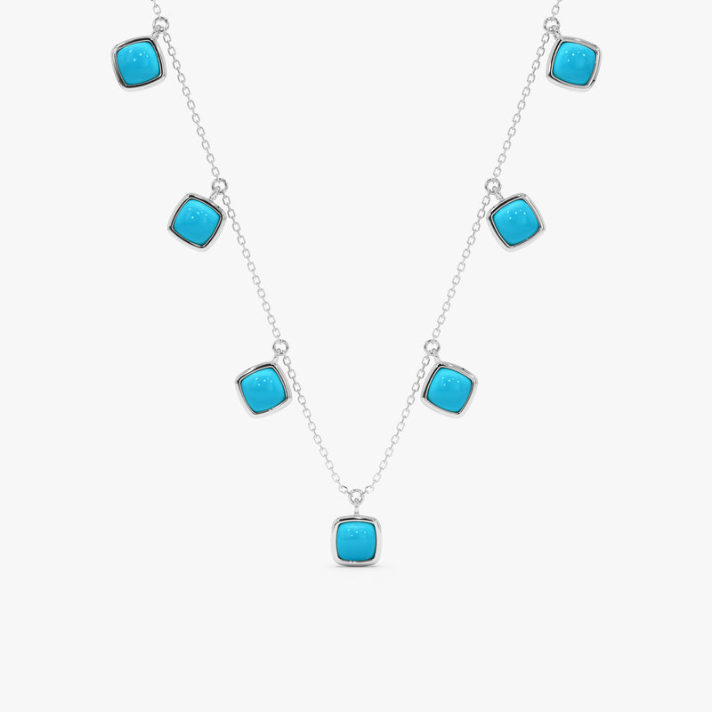 Turquoise Station Necklace, Evolet