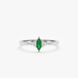 white gold handmade ring