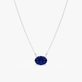 Oval Sapphire Necklace, Cyn
