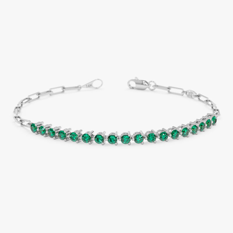 Lab Grown Emerald Bracelet, Velastra