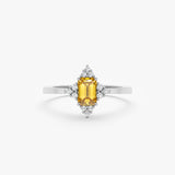 white gold yellow topaz ring