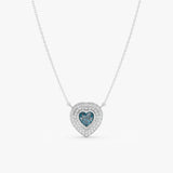 London Blue Topaz Heart Necklace, Sorielle