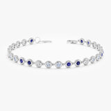 Ombre Blue Sapphire Tennis Bracelet, Petra