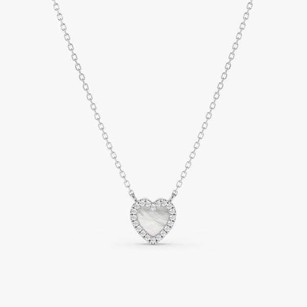 white gold white diamond and pearl pendant