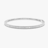 Lab Grown Baguette and Round Diamond Bangle, Vaila