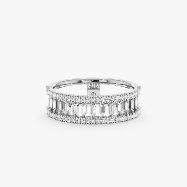 white gold diamond half eternity ring