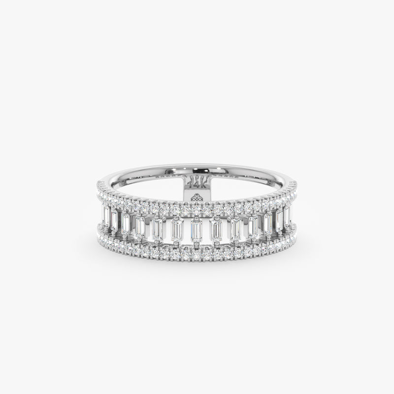 white gold diamond half eternity ring