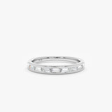white gold natural diamond band