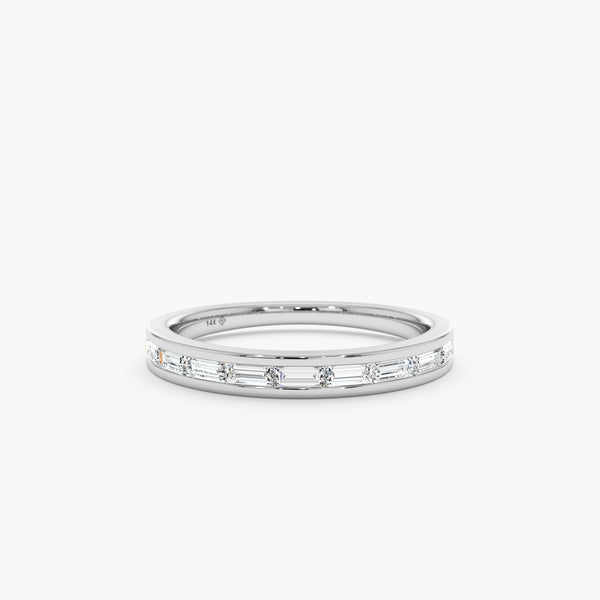 white gold natural diamond band