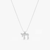 Pave Diamond Chai Necklace, Zavrielle