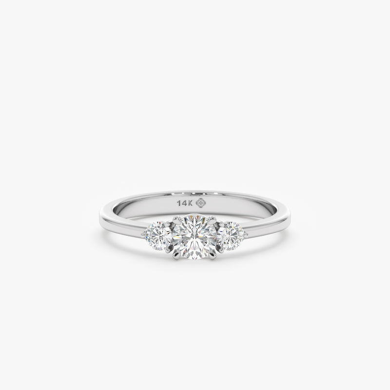 white gold classic engagement band