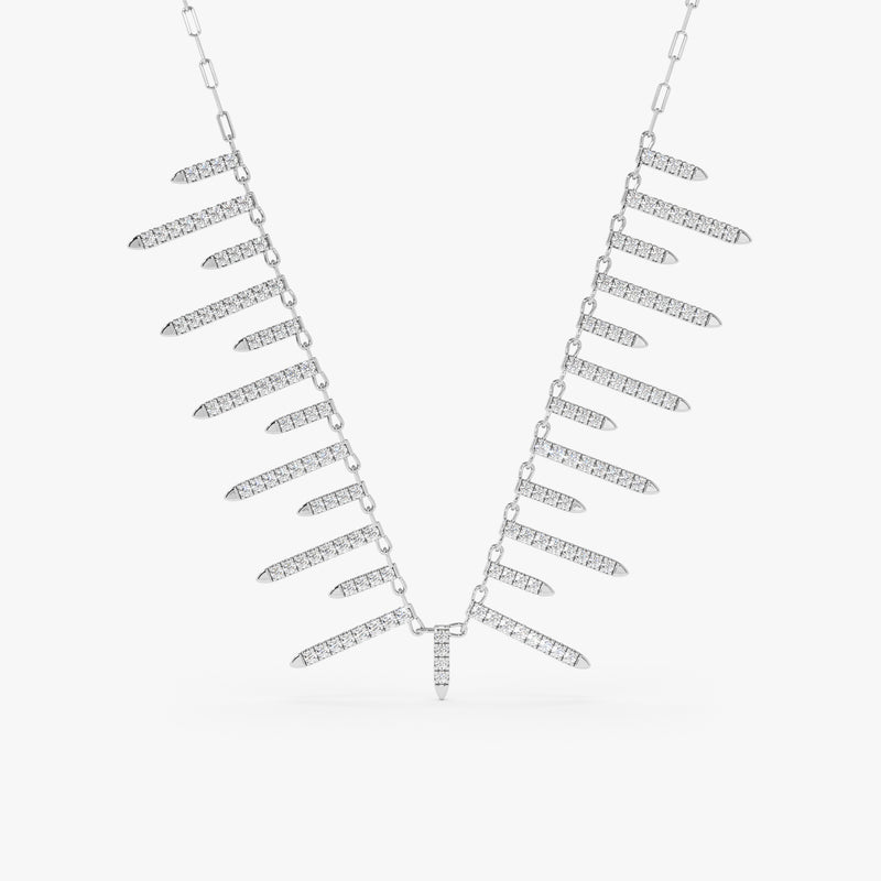 Lab Grown Diamond Spike Necklace, Serenique