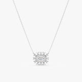Lab Grown Emerald Cut Diamond Pendant, Isaniel