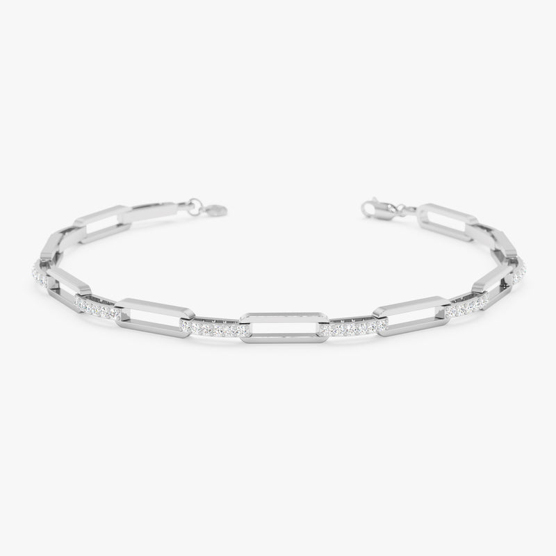 Pave Link Station Bracelet, Evara