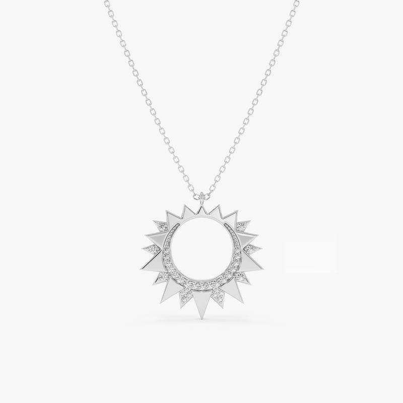 Diamond Sunburst Necklace, Nyssira