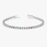 Rainbow Sapphire Tennis Bracelet, Evanthea