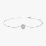 Natural Diamond Dog Paw Bracelet, Puppy