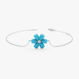 Turquoise Flower Bracelet, Junelle