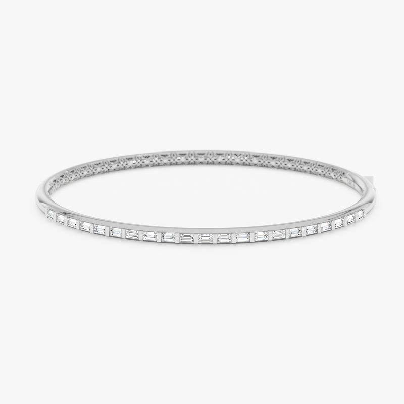 Lab Grown Baguette Diamond Bangle, Siora