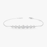 Graduated Lab Grown Diamond Bracelet, Bar Bracelet, Lunara