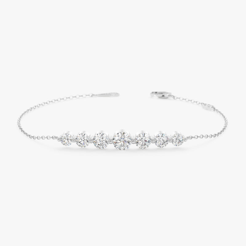 Graduated Lab Grown Diamond Bracelet, Bar Bracelet, Lunara