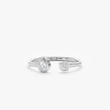 white gold diamond open ring