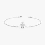 white gold baby boy diamond bracelet
