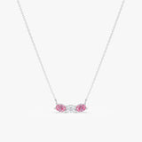 Oval Three Stone Sapphire Necklace, Zelindra