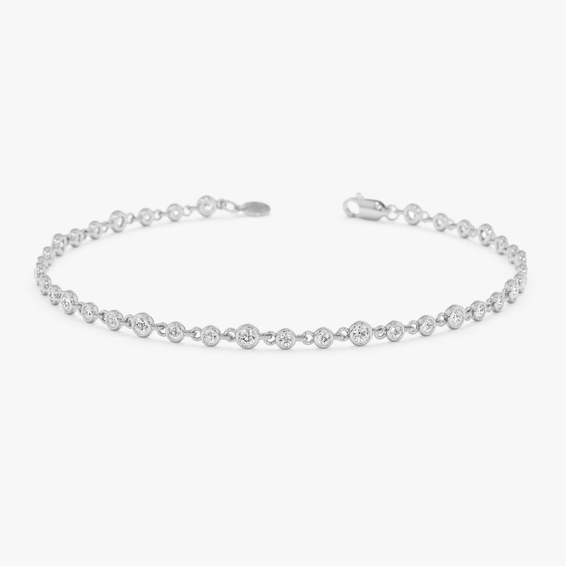 Graduated Lab Grown Diamond Tennis Bracelet, Vaelin
